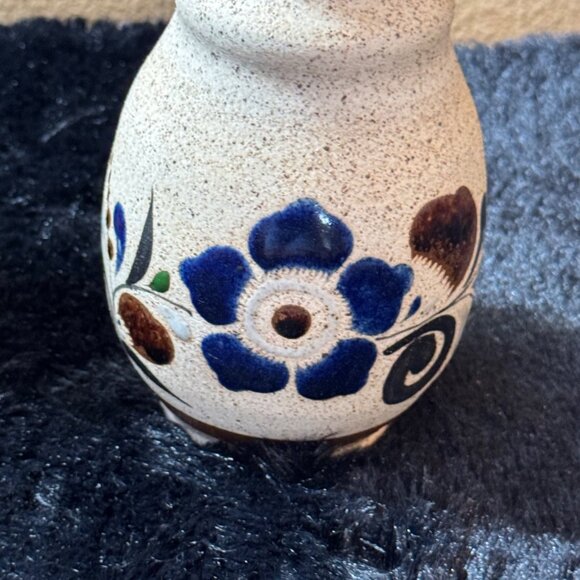 Vintage Tonala J. Campe Signed Mexican Pottery Flower Vase Lot Of 2 - Picture 2 of 10